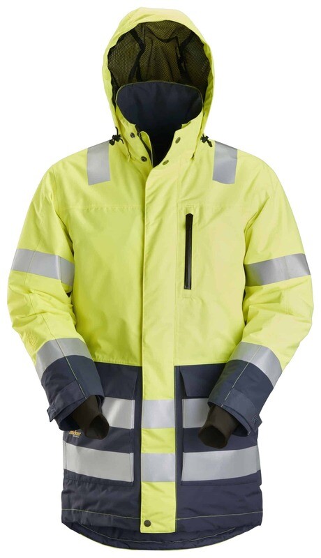 High-Vis Vanntett parkas, Klasse 3, FARGE: 6695 - High Visibility Yellow - Navy (1), STØRRELSE: STR: L