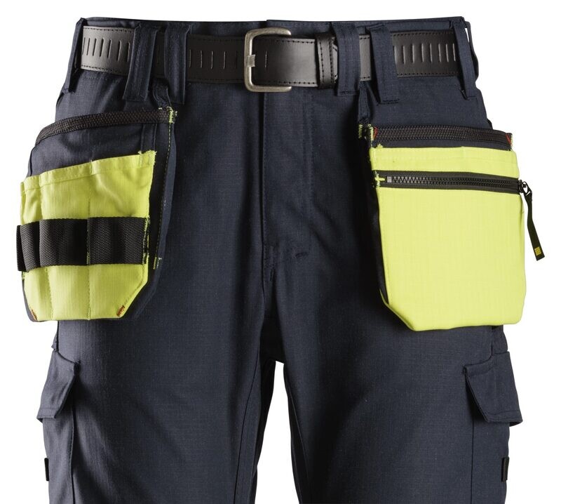 ProtecWork, Flammehemmende Multifunksjonelle hylsterlommer for belte, FARGE: 6695 - High Visibility Yellow - Navy (1)