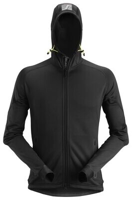 Polartec® Power Stretch® 2.0 hettejakke i fleece, FARGE: 0400 - Black (1), STØRRELSE: SORT STR: L