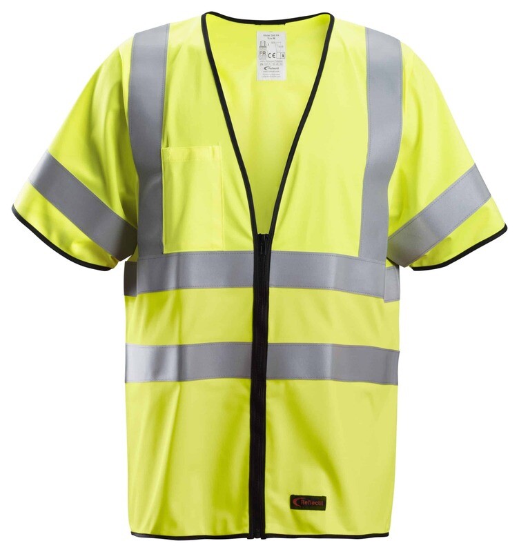 ProtecWork, Flammehemmende Vest, Klasse 3, FARGE: 6600 - High Visibility Yellow - Base (1), STØRRELSE: STR: L