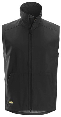 AllroundWork, Vindtett softshellvest, FARGE: 0400 - Black (1), STØRRELSE: STR: L