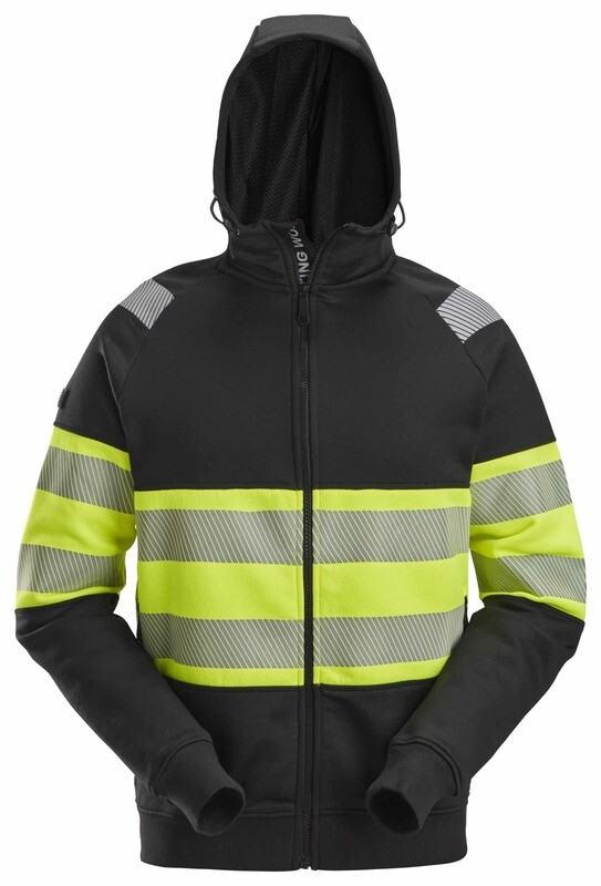 High-Vis Hettejakke, Klasse 1, FARGE: 0466 - Black - High Visibility Yellow (1), STØRRELSE: SOR/GUL STR: L