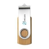 USB Twist Bamboo fra lager 4 GB