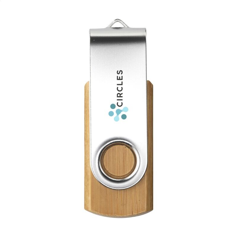 USB Twist Bamboo fra lager 4 GB