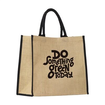 Gerona Jute Shopper shoppeveske, FARGE: svart