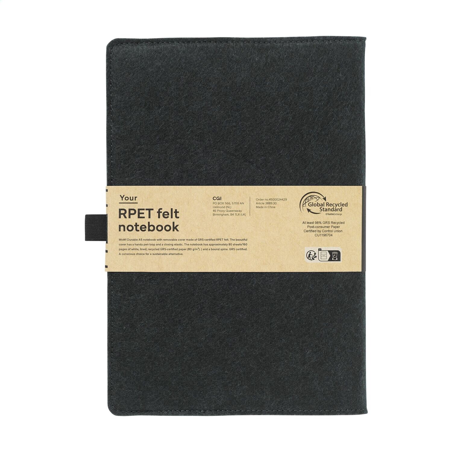 Felty GRS RPET Notebook A5 notatbok