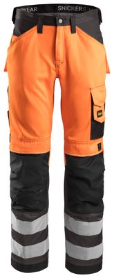 High-Vis Arbeidsbukse, Klasse 2, FARGE: 5574 - High Visibility Orange\Muted Black, STØRRELSE: STR: 44