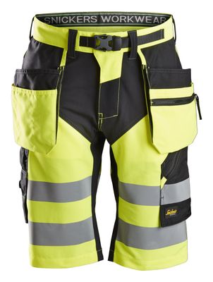 High-Vis Shorts med hylsterlommer, Klasse 1, FARGE: 6604 - High Visibility Yellow\Black, STØRRELSE: STR: 44