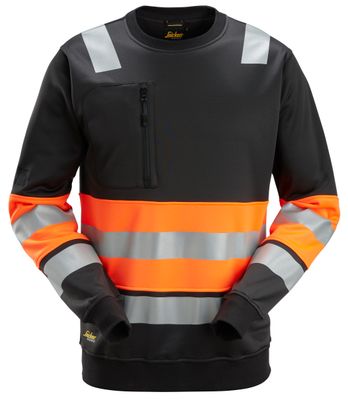 High-Vis Genser, Klasse 1, FARGE: 0455 -  Black\High Visibility Orange, STØRRELSE: STR: XS