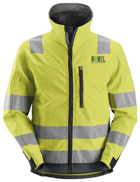 High-Vis Softshelljakke, Klasse 3, FARGE: 6658 - High Visibility Yellow\Steel Grey, STØRRELSE: STR: XS