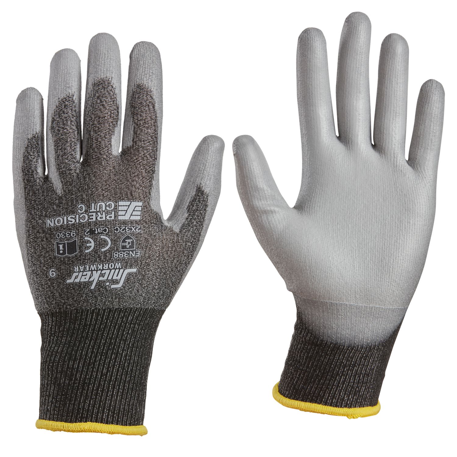 9330 Arbeidshansker Precision Cut C, FARGE: 7448 - Muted Black - Stone Grey (1), STØRRELSE: STR: 7