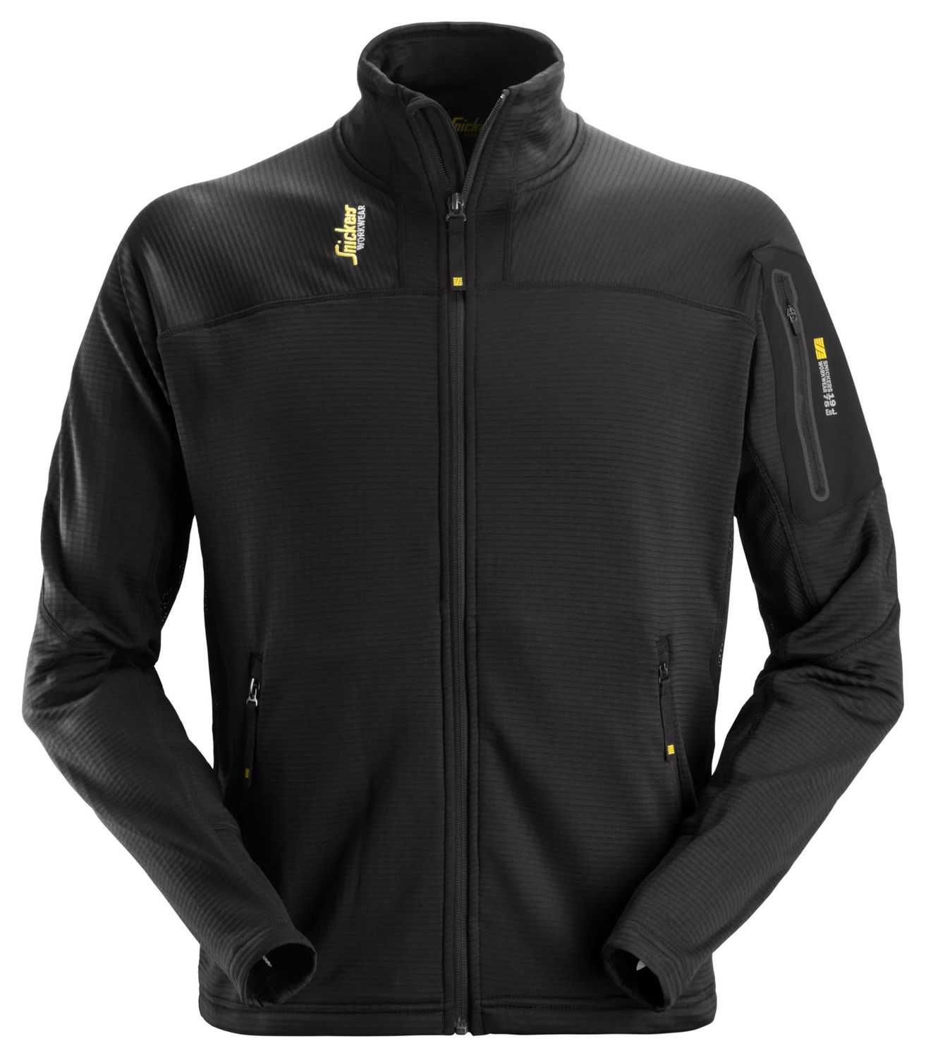 9438 Body Mapping, Microfleecejakke, FARGE: 0400 - Black, STØRRELSE: STR: XS SORT