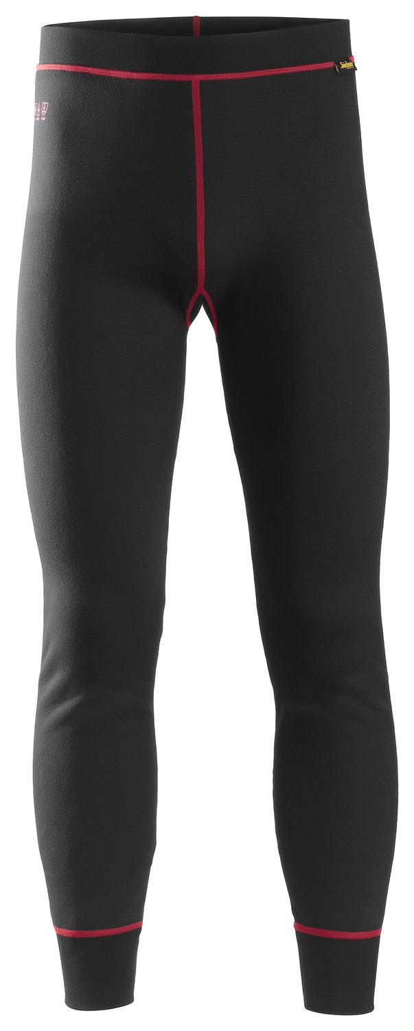 9469 ProtecWork, Flammehemmende Ullstillongs i frotté, FARGE: 0400 - Black, STØRRELSE: STR: XS