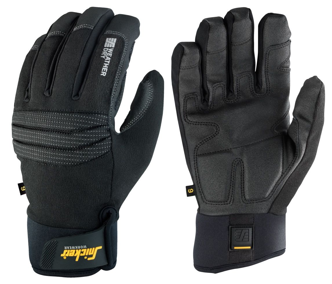 9579 Arbeidshansker Weather Dry, FARGE: 0404 - Black, STØRRELSE: STR: 7