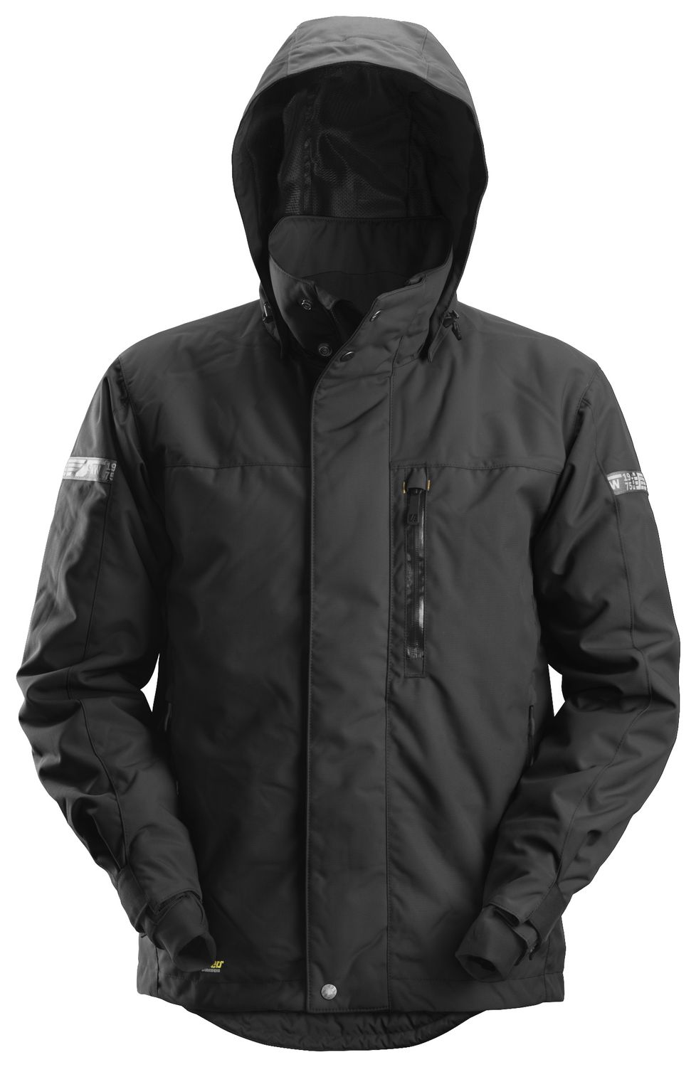 1102 AllroundWork, 37.5® Vanntett Vinterjakke med hette, FARGE: 0404 - Black, STØRRELSE: STR: XS
