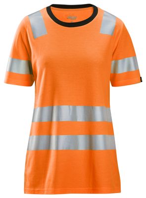 High-Vis T-skjorte for dame, Klasse 2, FARGE: 5500 - High Visibility Orange, STØRRELSE: STR: XS