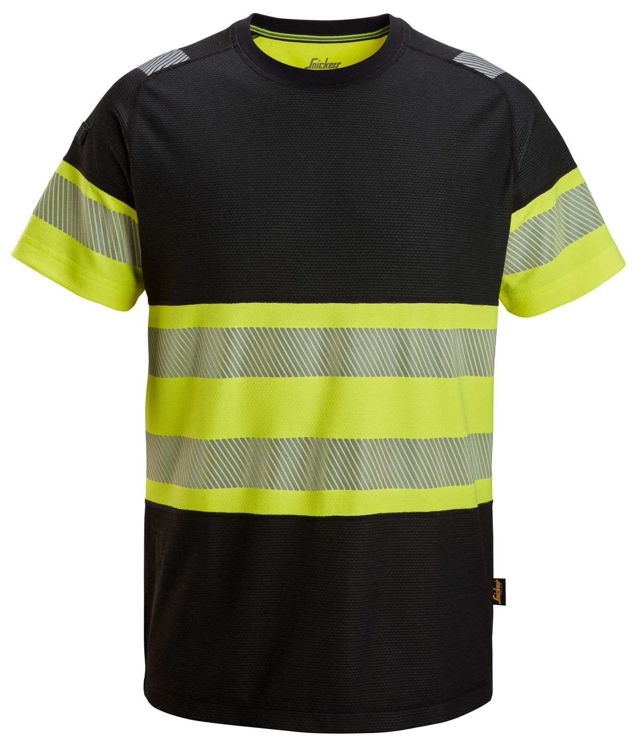 2538 High-Vis T-skjorte, Klasse 1, FARGE: 0466 - Black\High Visibility Yellow, STØRRELSE: STR: XS