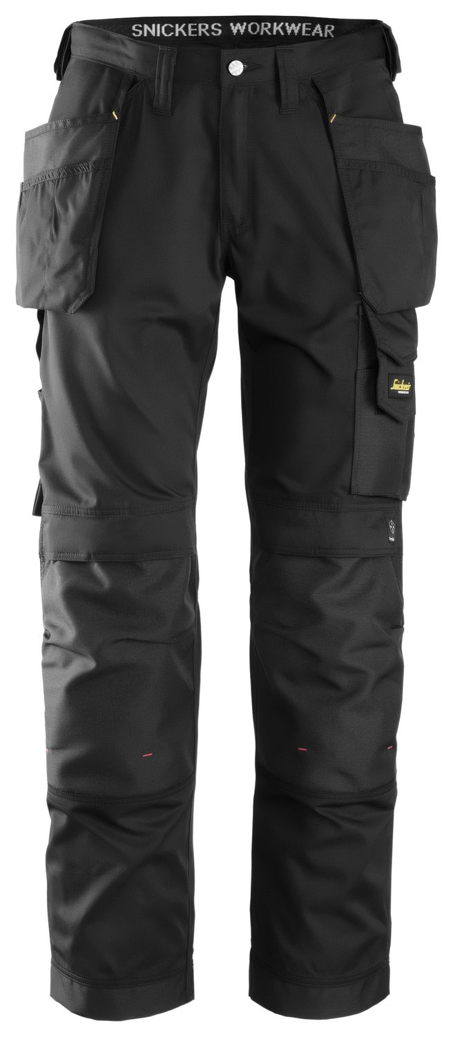 3211 Arbeidsbukse med hylsterlommer, CoolTwill, FARGE: 0404 - Black, STØRRELSE: STR: 42