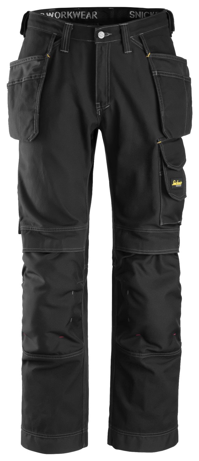 3215 Arbeidsbukse med hylsterlommer, Comfort Cotton, FARGE: 0404 - Black, STØRRELSE: STR: 42