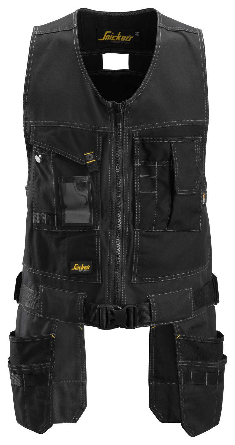 4254 Verktøyvest, Canvas+, FARGE: 0404 - Black, STØRRELSE: STR: XS