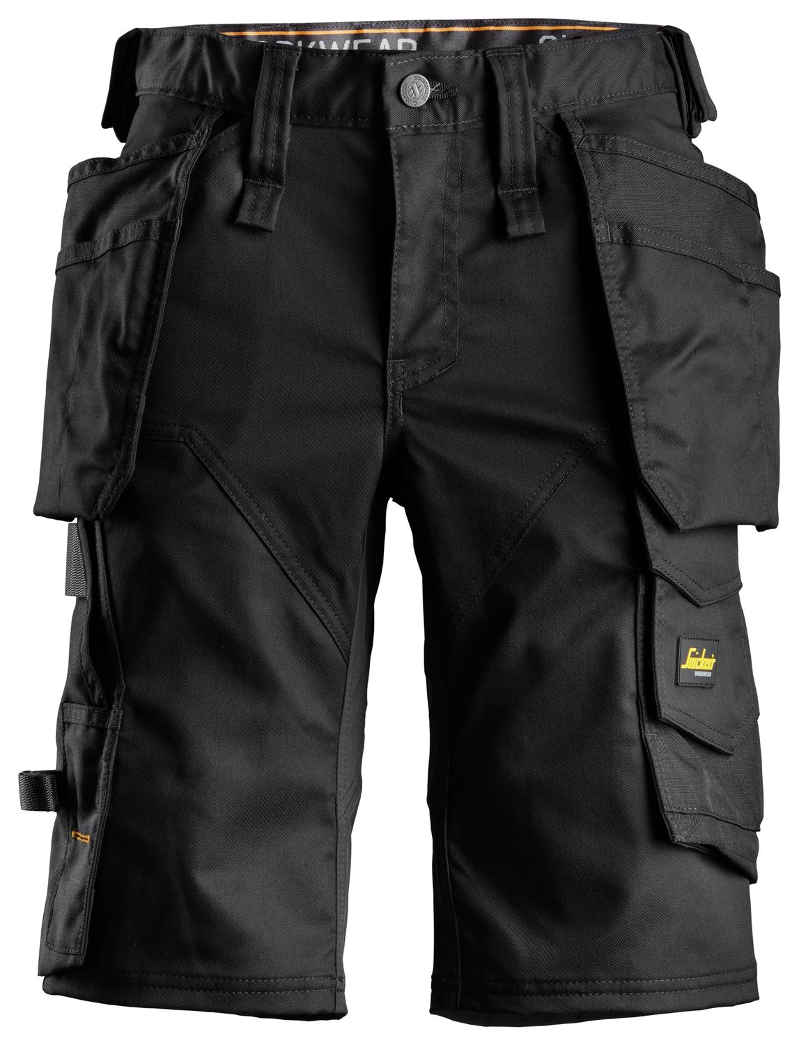6147 AllroundWork, Arbeidsshorts for dame med stretch og hylsterlommer, FARGE: 0404 - Black, STØRRELSE: STR: 32