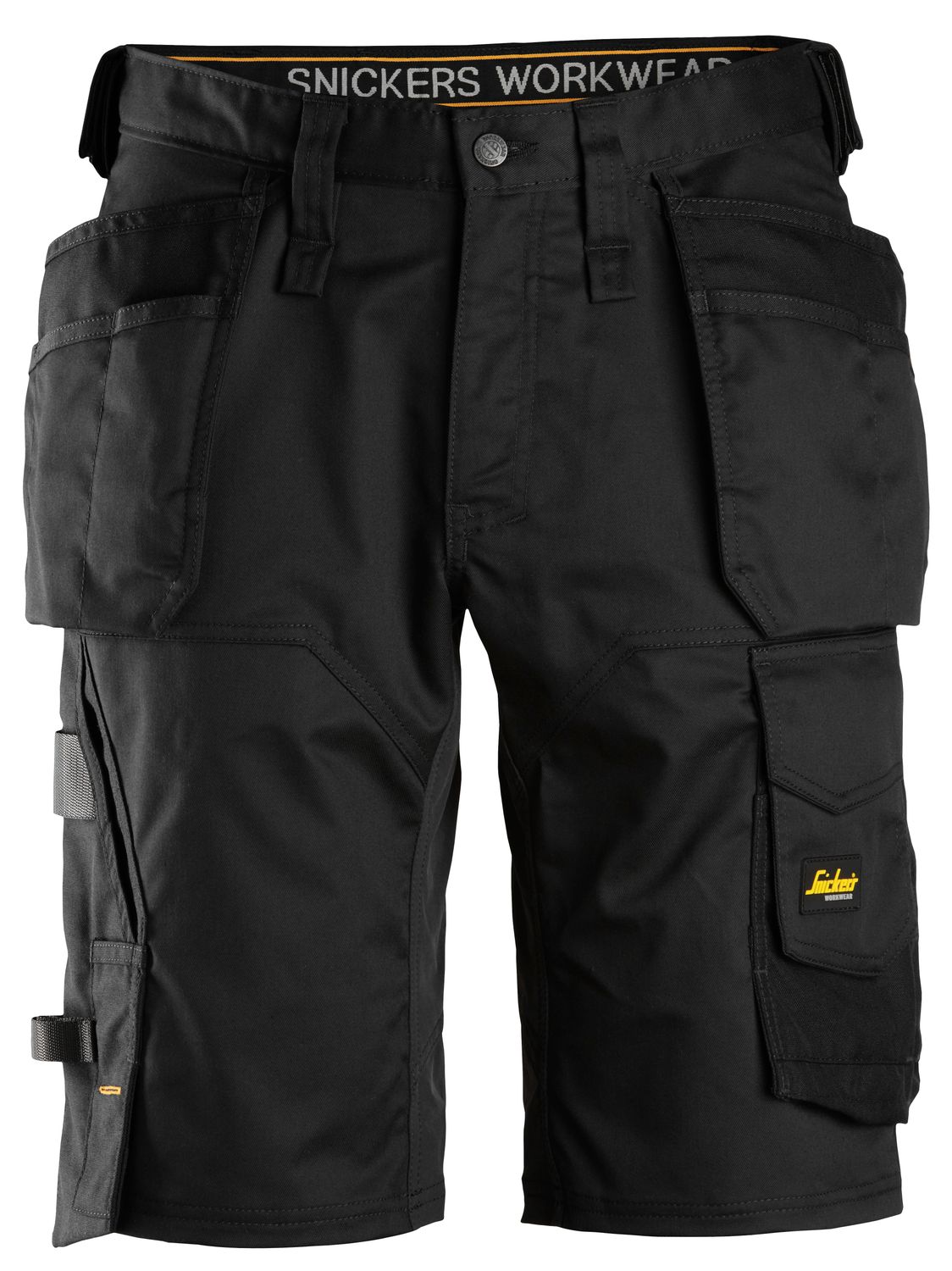 6151 AllroundWork, Arbeidsshorts med stretch, løs passform og hylsterlommer, FARGE: 0404 - Black, STØRRELSE: HL STR: 44
