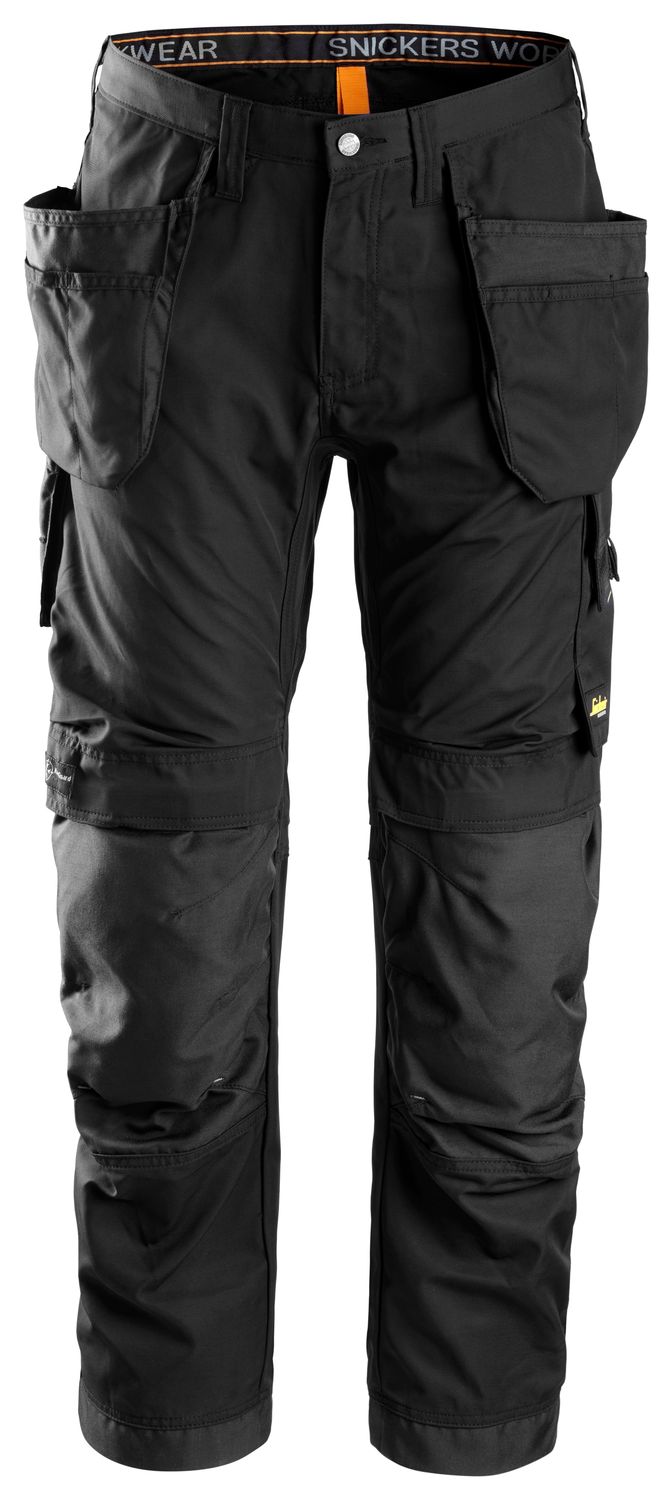 6201 AllroundWork, Arbeidsbukse med hylsterlommer, FARGE: 0404 - Black, STØRRELSE: STR: 44