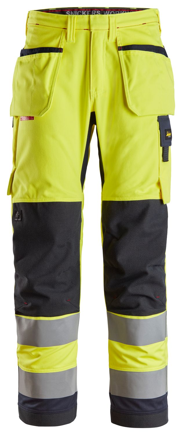 6260 ProtecWork, Flammehemmende Arbeidsbukse med hylsterlommer, Klasse 2, FARGE: 6695 - High Visibility Yellow\Navy, STØRRELSE: GUL/BLÅ 42