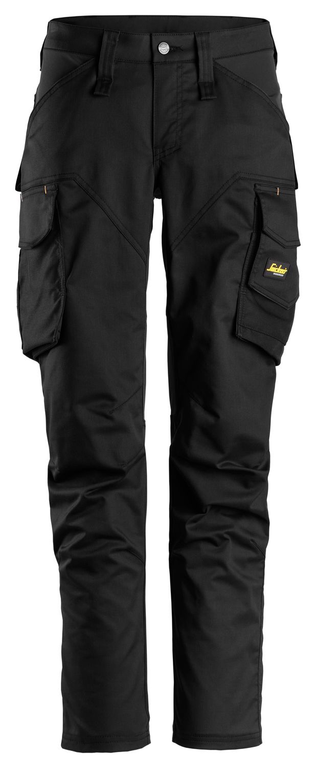 6703 AllroundWork, Arbeidsbukse uten knelommer for dame, FARGE: 0404 - Black, STØRRELSE: SOR/SOR 18