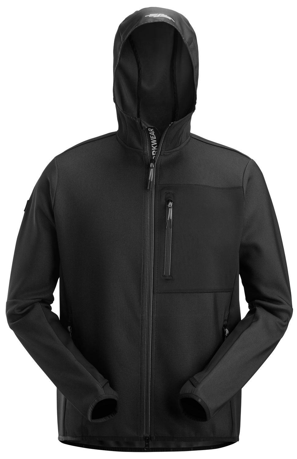 8044 FlexiWork, Mellomlagsjakke med hette, FARGE: 0404 - Black, STØRRELSE: STR: XS