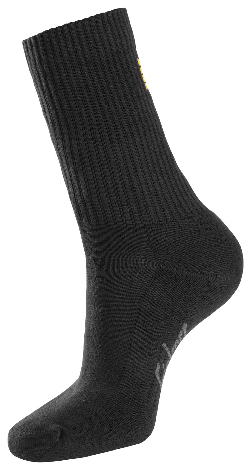 9214 Bomullssokker, 3-paking, FARGE: 0400 - Black, STØRRELSE: STR: 37-40