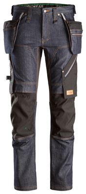 6955 FlexiWork+, Arbeidsbukse denim med hylsterlommer