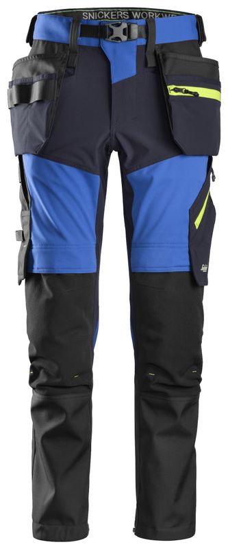 FlexiWork, Softshell Stretchbukse+ med hylsterlommer - 5695 - True Blue\Navy