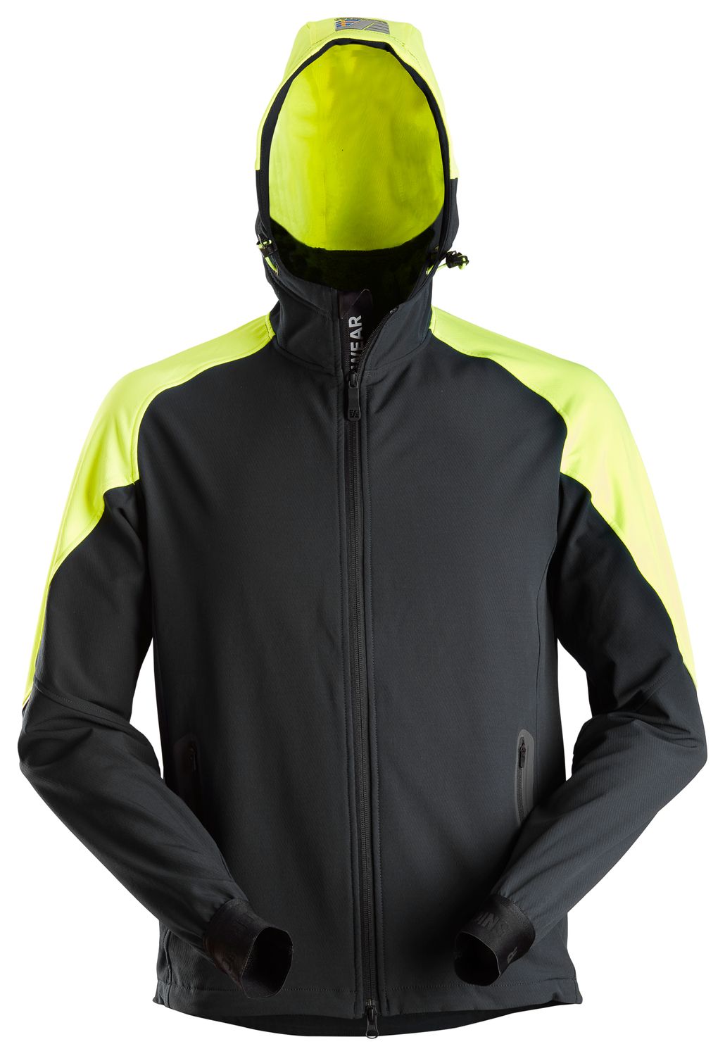FlexiWork, Neon Hettejakke, FARGE: 0467 - Black\Neon Yellow, STØRRELSE: STR: XS