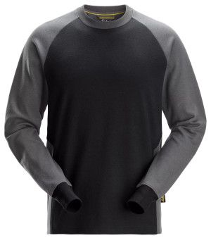 Tofarget genser, FARGE: 0458 - Black\Steel Grey, STØRRELSE: STR: XS