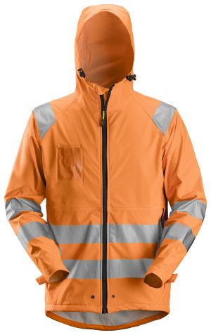 High-Vis PU-regnjakke, Klasse 3, FARGE: 5500 - High Visibility Orange, STØRRELSE: STR: XS