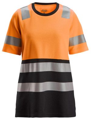 High-Vis T-skjorte for dame, Klasse 1 High-Vis T-skjorte for dame, Klasse 1, FARGE: 5504 - High Visibility Orange\Black, STØRRELSE: STR: XS