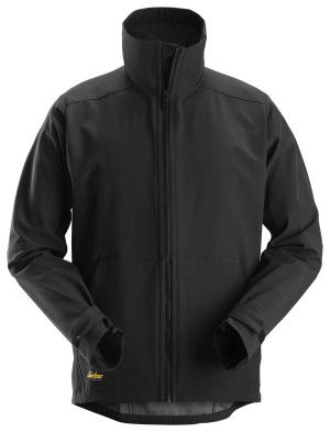AllroundWork, Vindtett Softshelljakke med stretch, FARGE: 0400 - Black, STØRRELSE: STR: XS