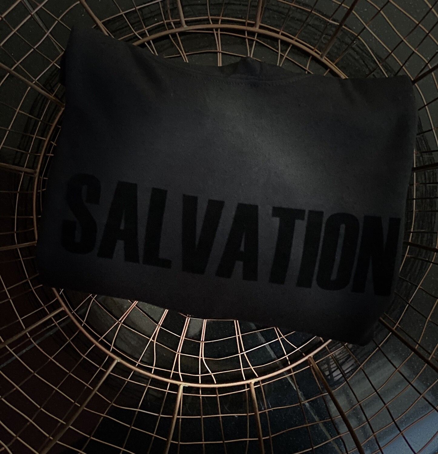 Black on Black SALVATION hood.