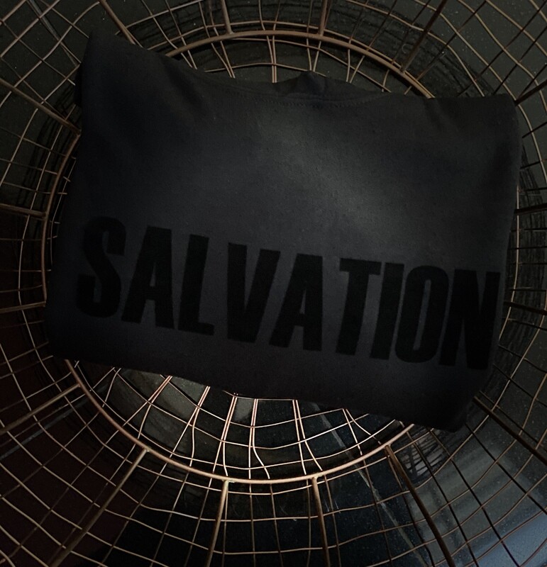 Black on Black SALVATION hood.