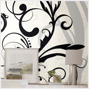 Pilttapeet Scroll, Värvus | Color Option: Black &amp; White