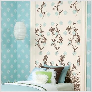 Pilttapeet Jacobean Damask, Värvus | Color Option: Blue &amp; Brown (kohe olemas)