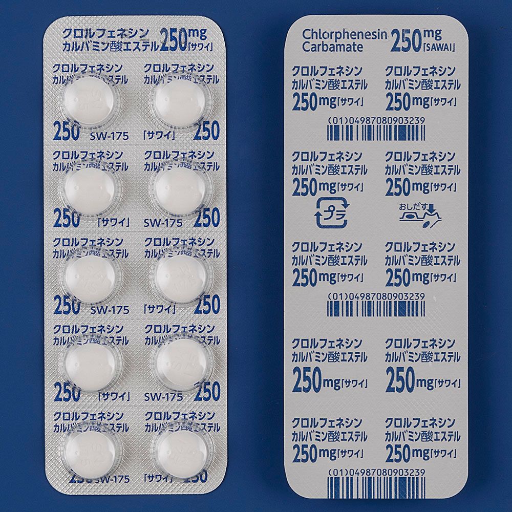 CHLORPHENESIN CARBAMATE 250mg (Sawai) 100tab.