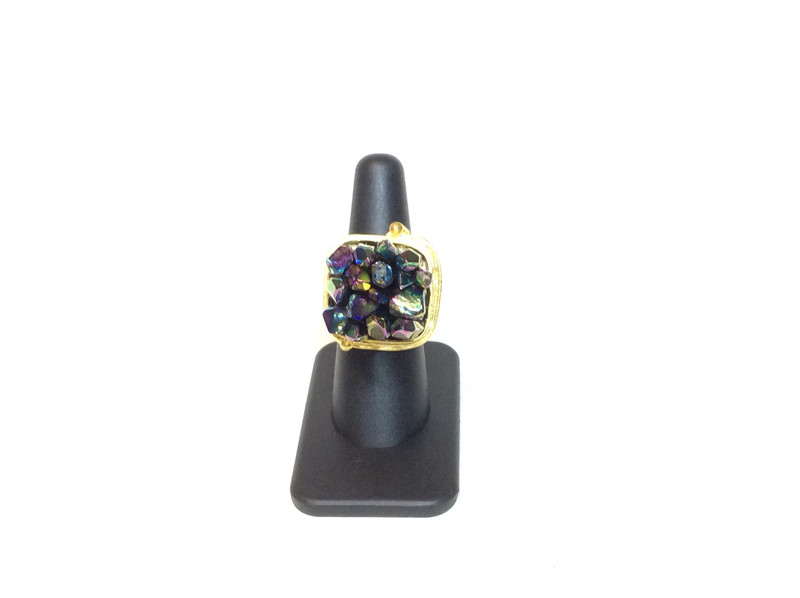 Aura Crystals Rainbow Quartz Ring