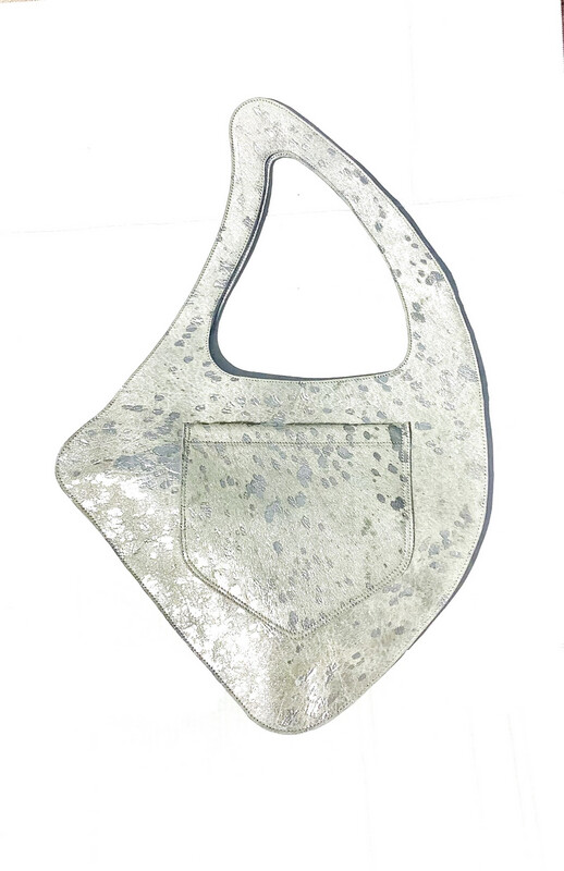 Shark Fin Silver w/hair Handbag 