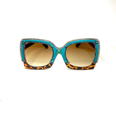 Turquoise Glam Snakeskin Sunglasses Turquoise Glam Snakeskin Sunglasses