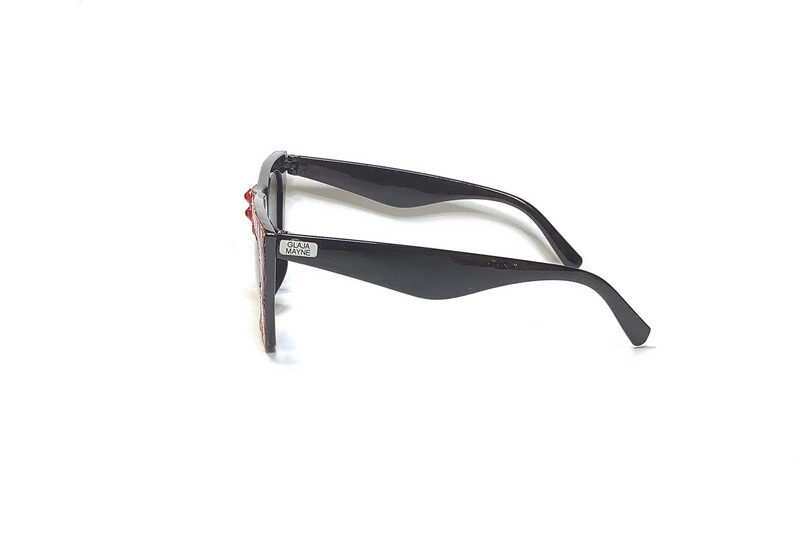 Red Glam Snakeskin Sunglasses
