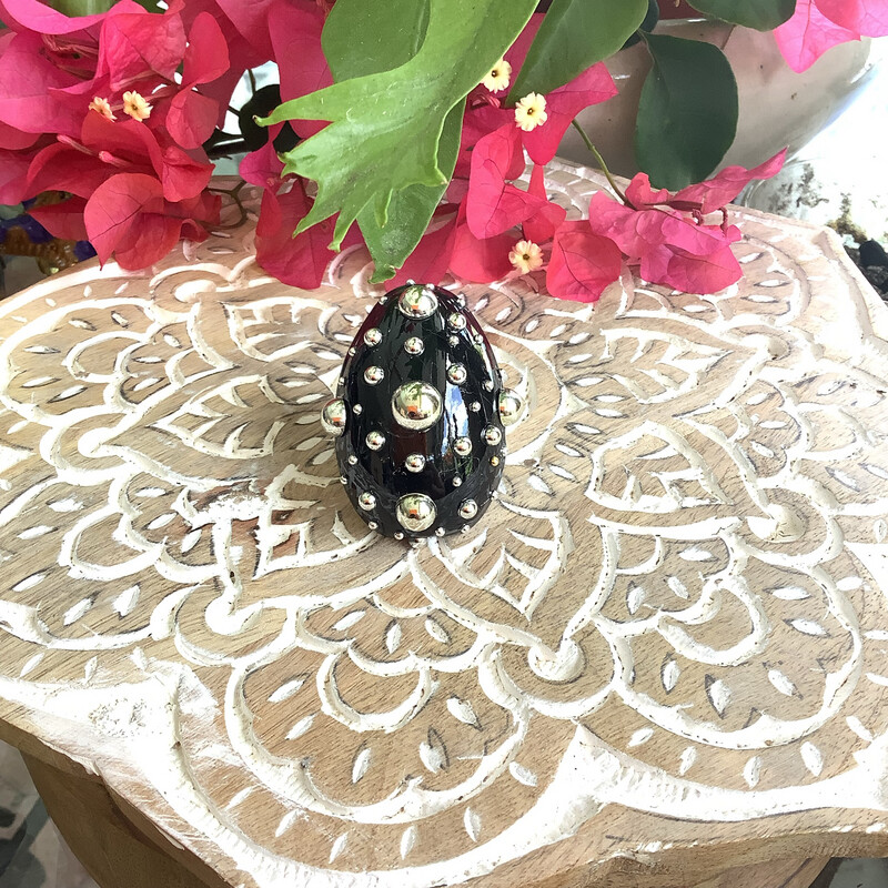  Silver Stud Ring -Adjustable