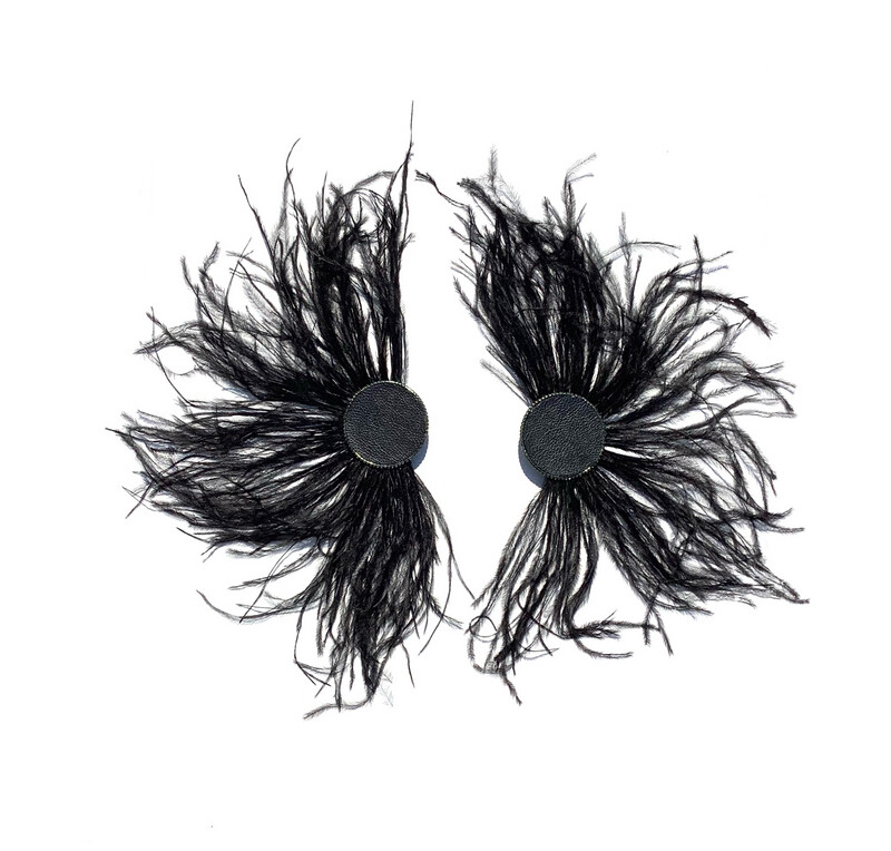 Black Circle Earrings