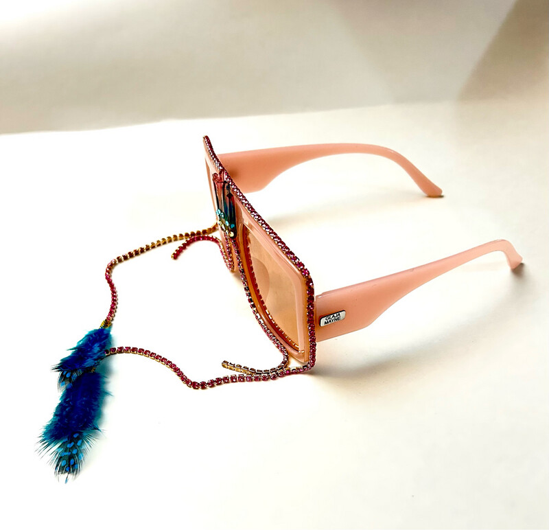 Pink & Turquoise Crown Sunglasses